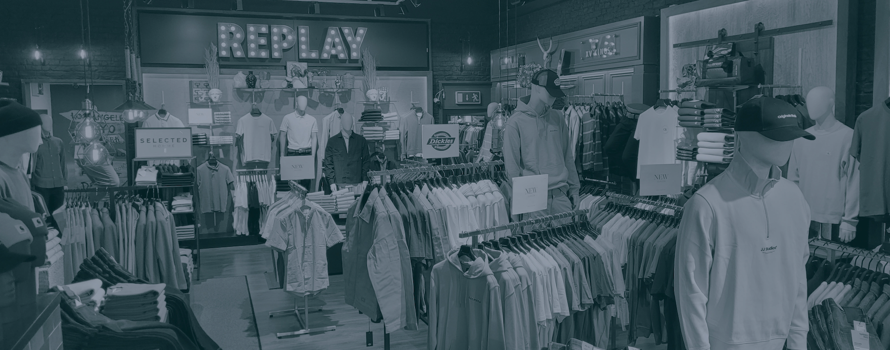Interior of REPLAY Menswear