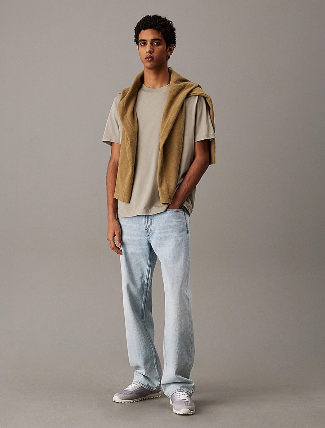 Calvin Klein - Painted Back Print T-Shirt - Sand