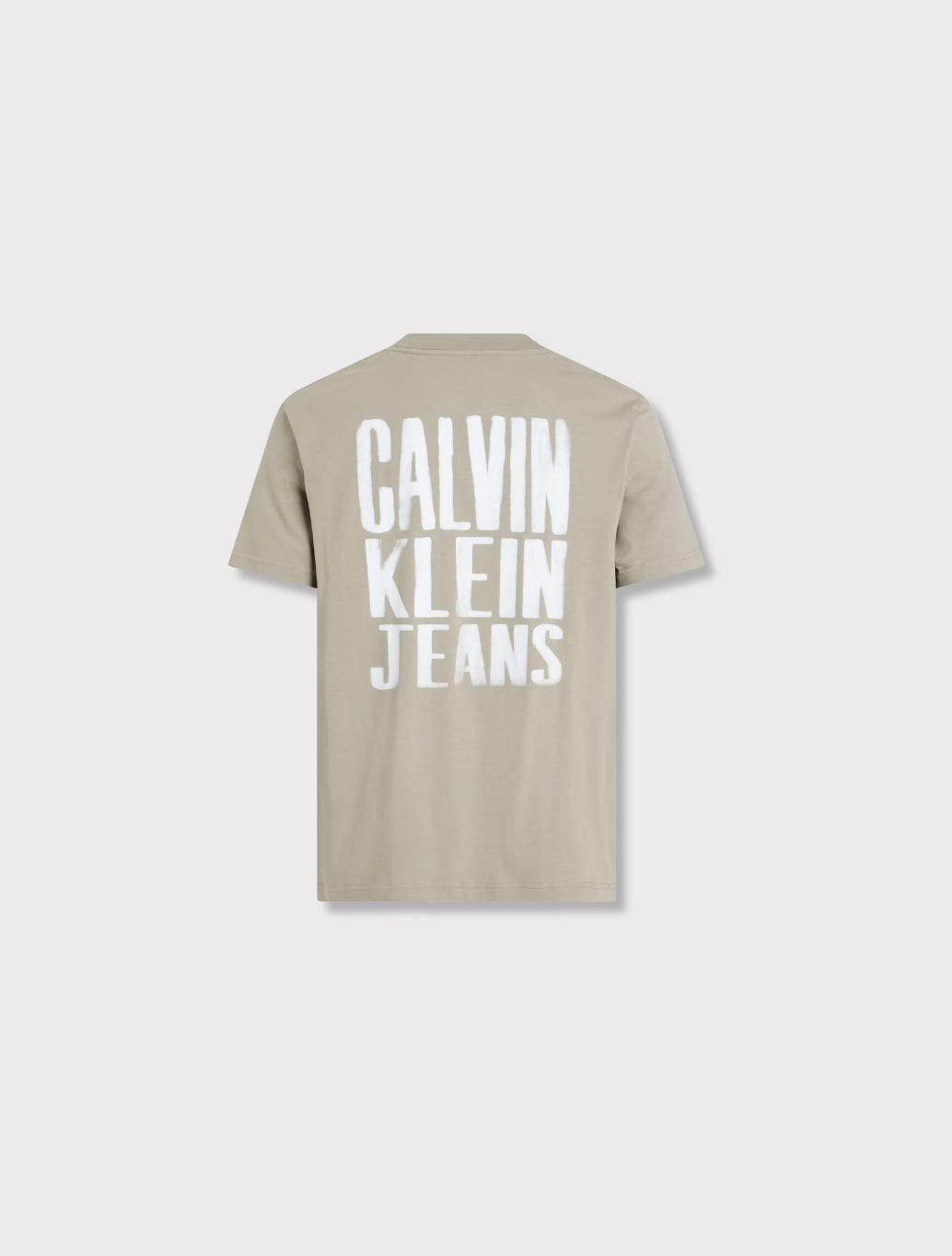 Calvin Klein - Painted Back Print T-Shirt - Sand