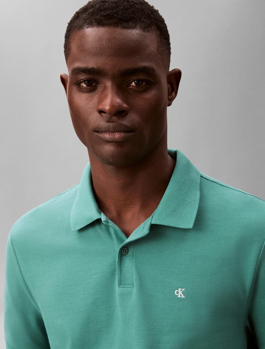 Calvin Klein Cotton Pique Classic Polo Shirt in Green