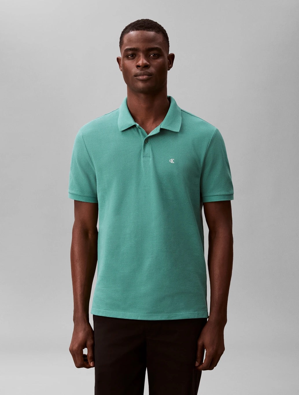 Calvin Klein Cotton Pique Classic Polo Shirt in Green