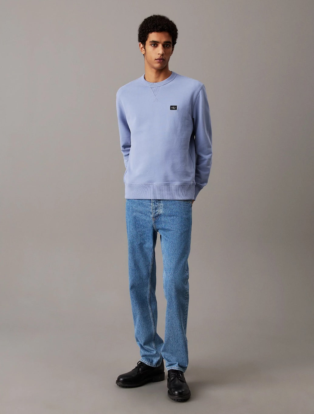 Calvin Klein - Cotton Terry Badge Sweatshirt - Lilac