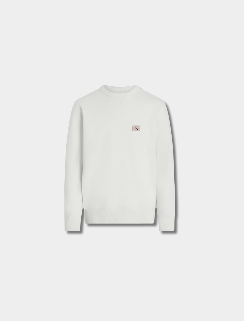 Calvin Klein - Cotton Terry Badge Sweatshirt - White
