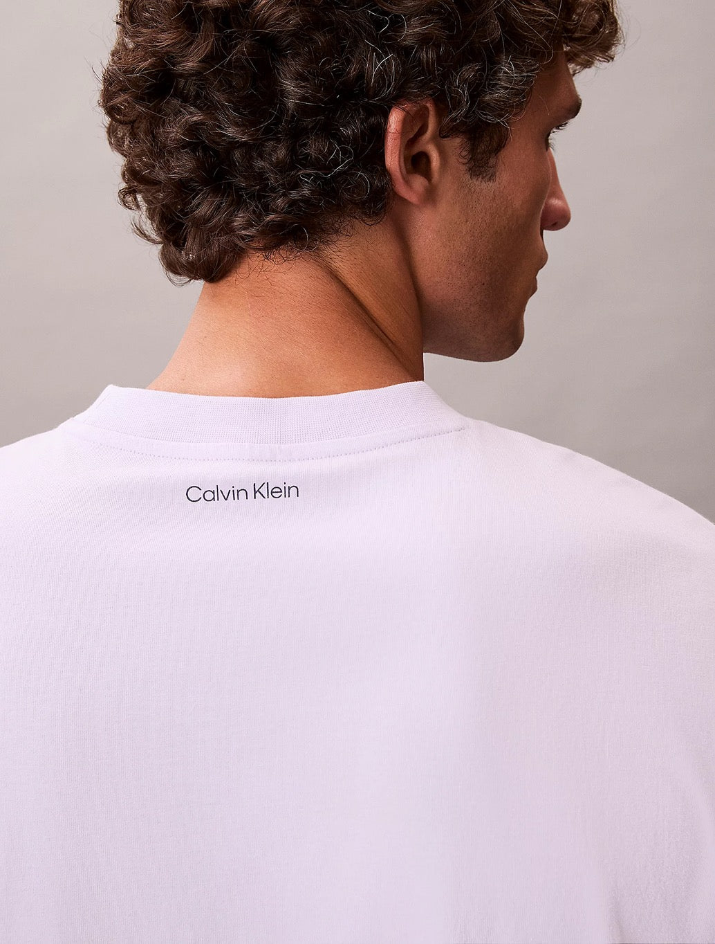 Calvin Klein Embroidered Logo T-Shirt - Lavender
