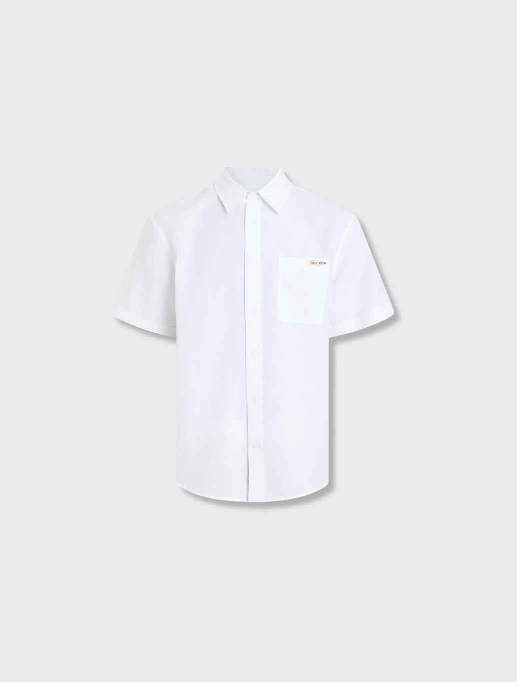 Calvin Klein - Linen Cotton Short Sleeve Shirt - White