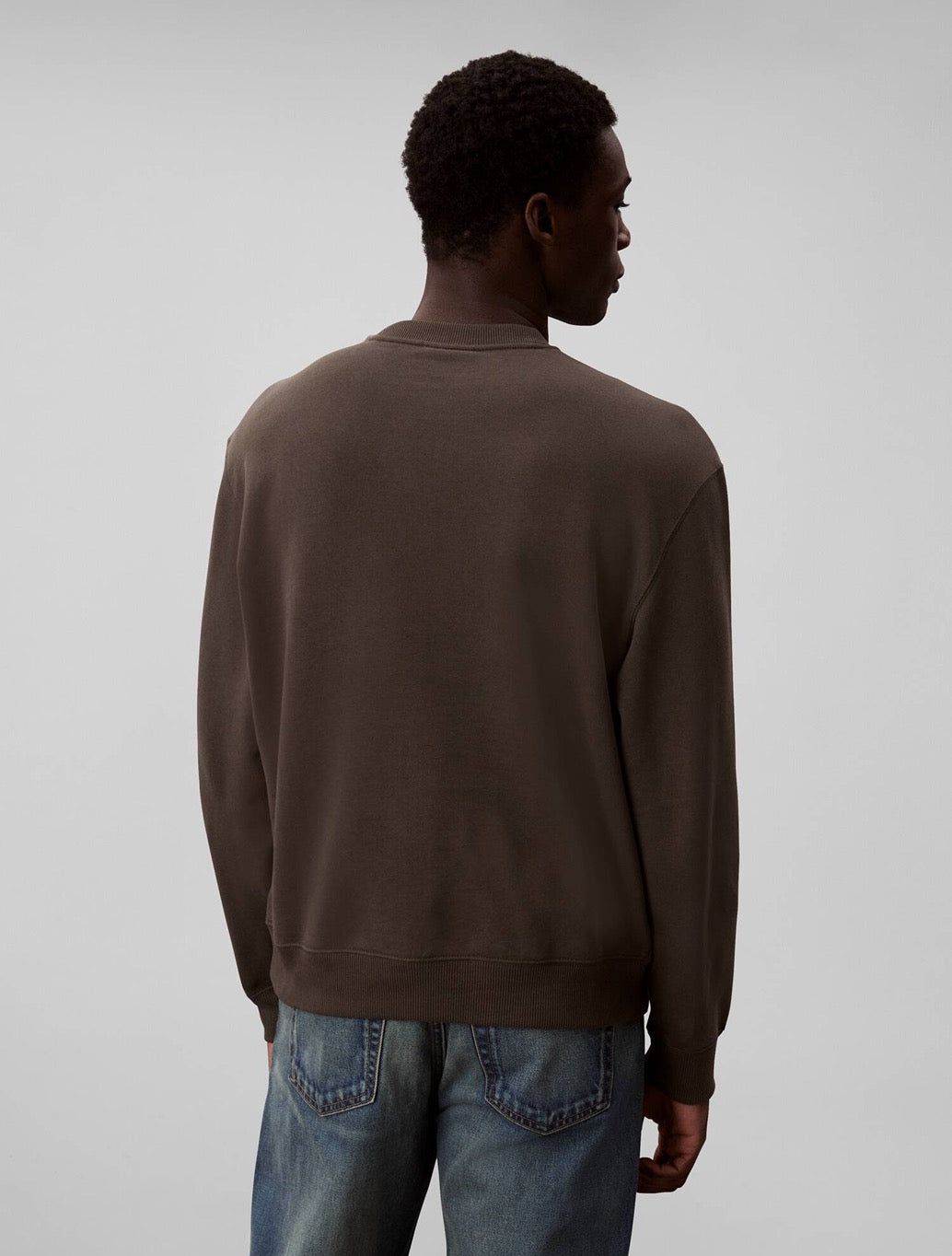 Calvin Klein - Micro Monogram Crew Sweatshirt - Dark Grey