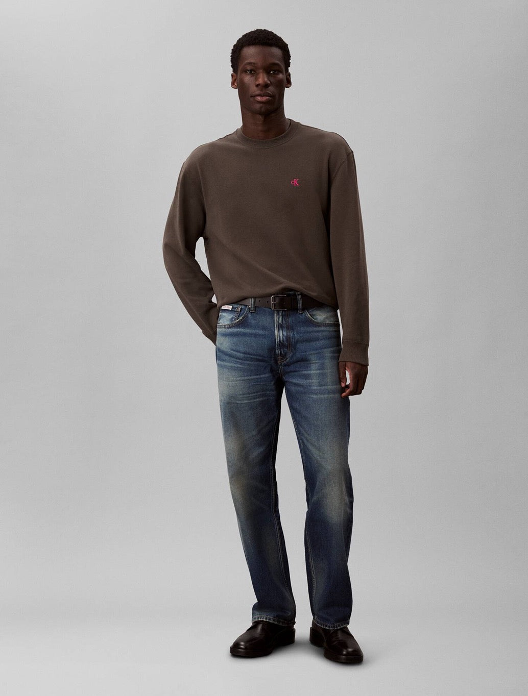 Calvin Klein - Micro Monogram Crew Sweatshirt - Dark Grey