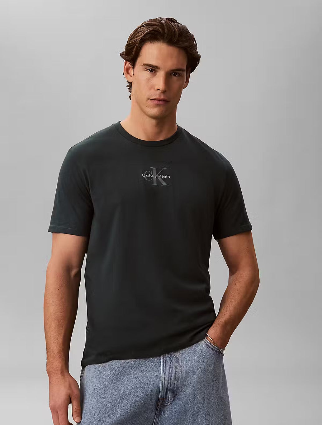 Calvin Klein Monogram Logo T-Shirt - Dark Green
