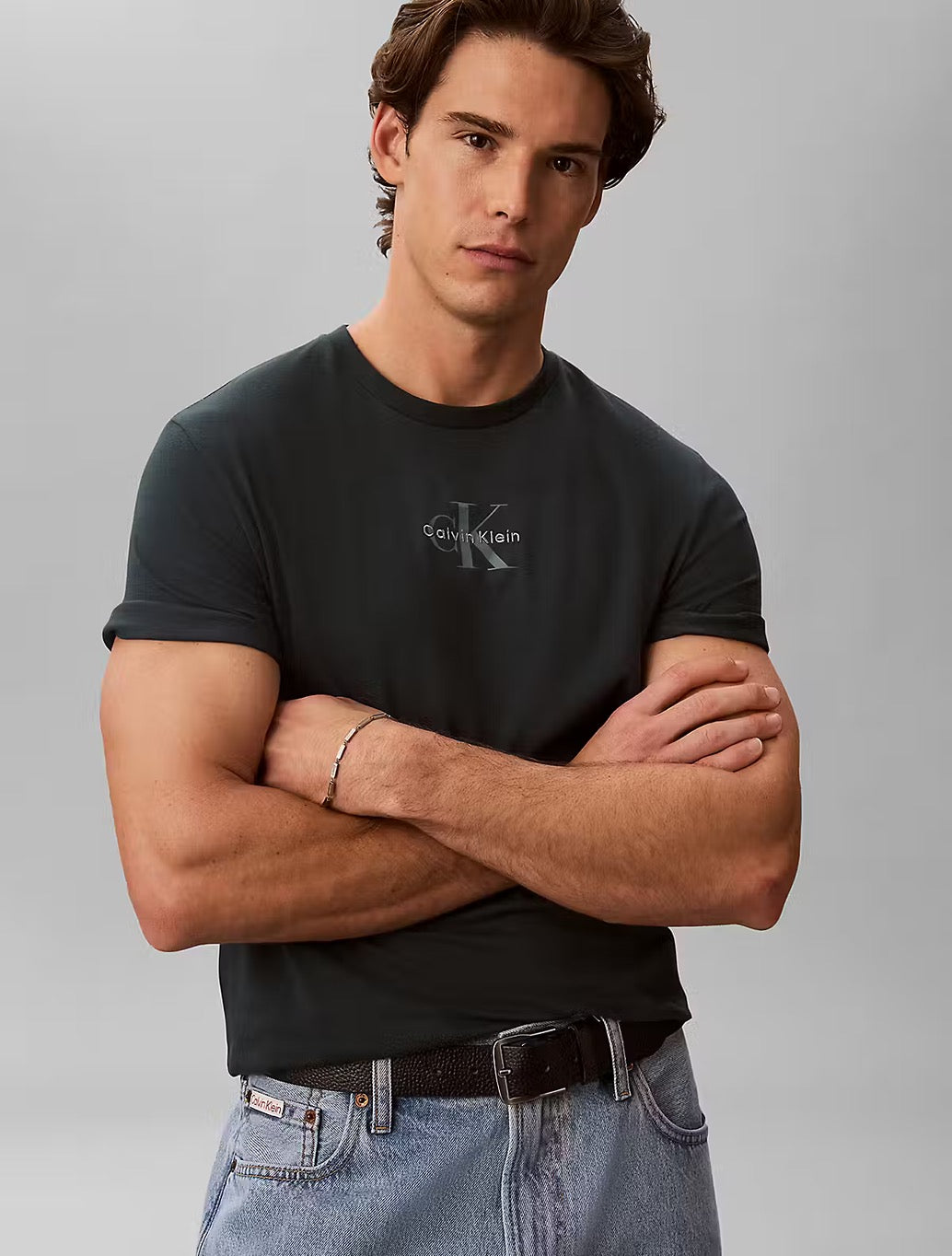 Calvin Klein Monogram Logo T-Shirt - Dark Green