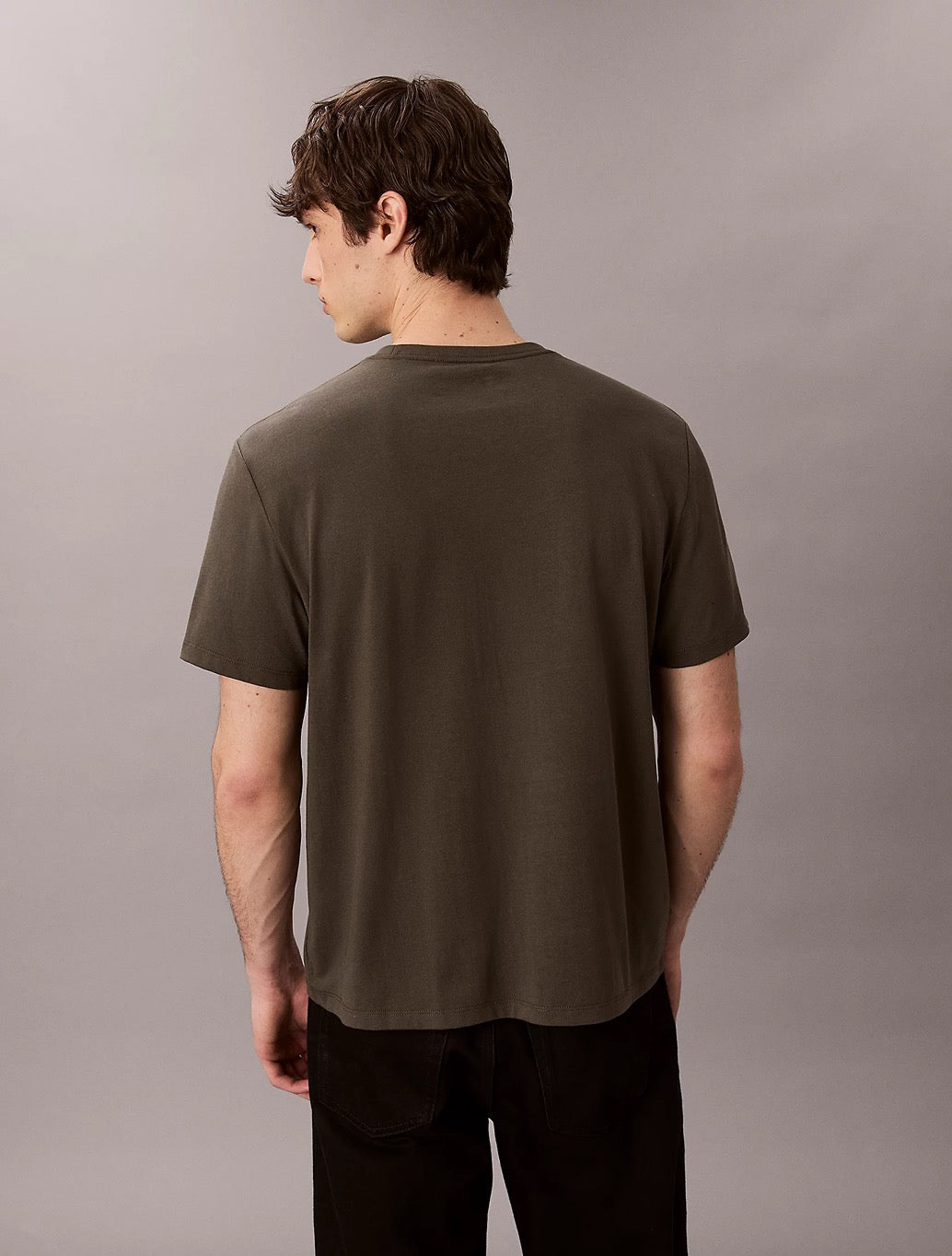 Calvin Klein - Monogram Logo Print T-Shirt - Brown