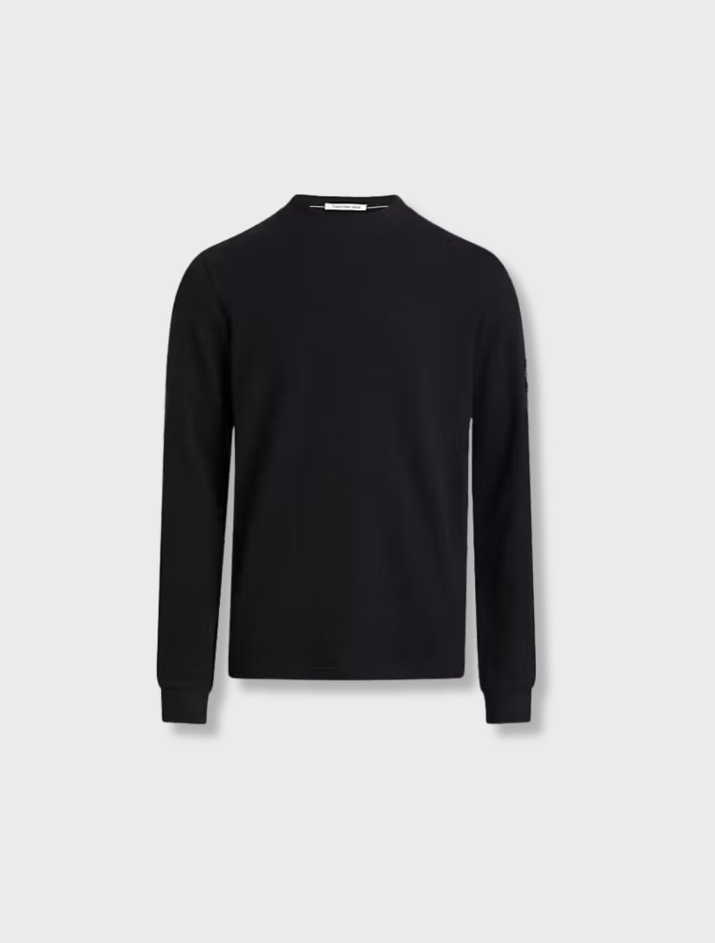 Calvin Klein - Slim Long Sleeve Waffle T-Shirt - Black