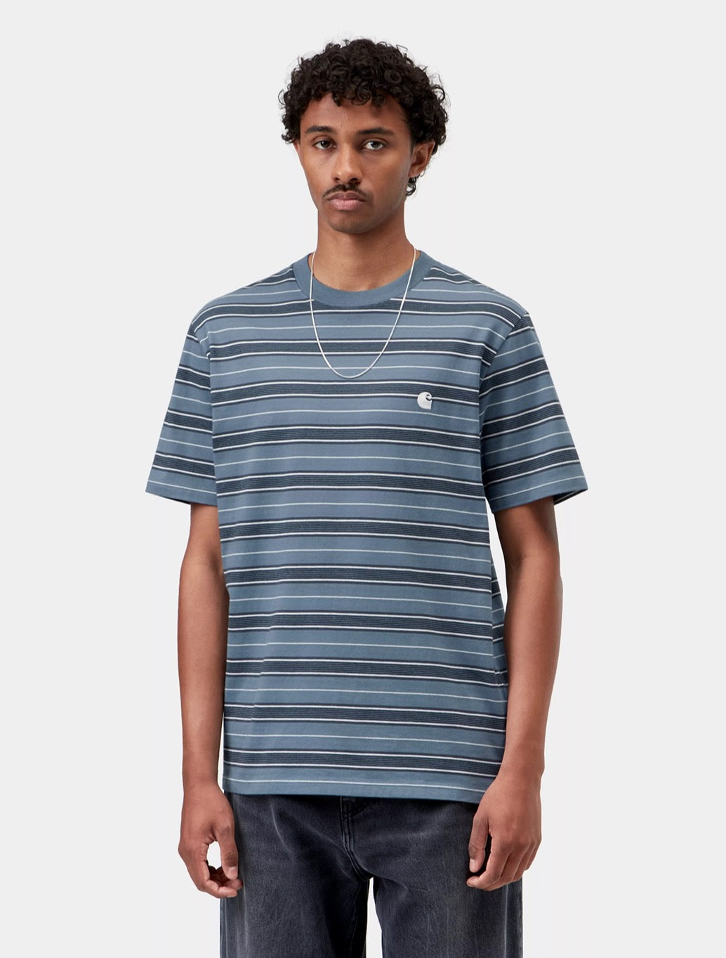 Carhartt WIP S/S Bronson T-Shirt in Blue Stripe