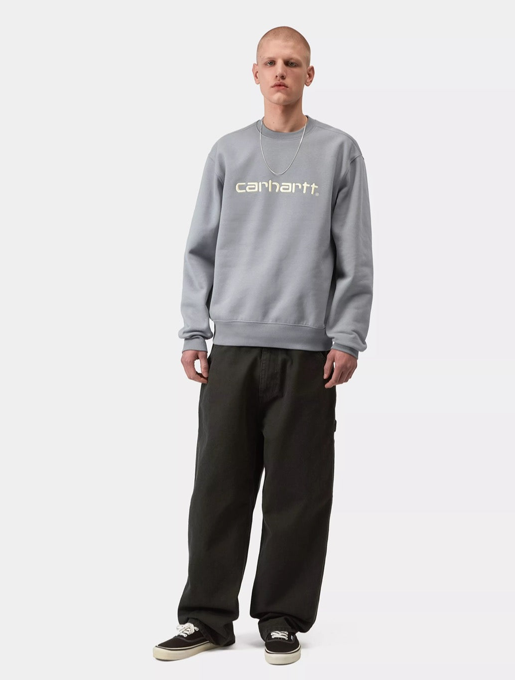 Carhartt WIP - Carhartt Logo Sweatshirt - Denim Light Blue