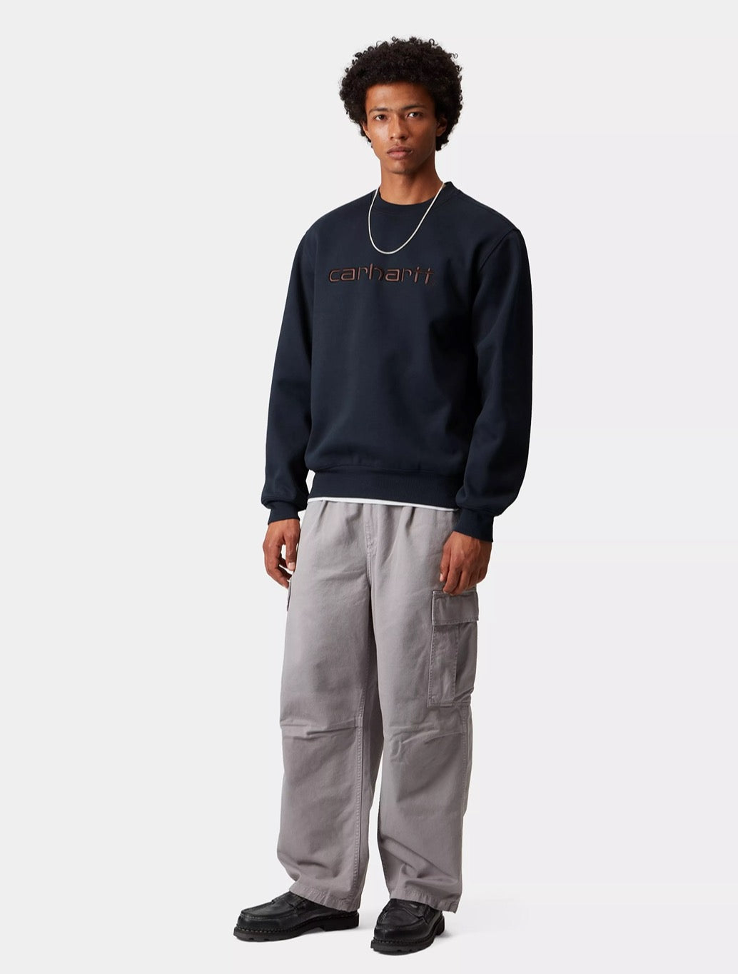 Carhartt WIP - Carhartt Logo Sweatshirt - Navy
