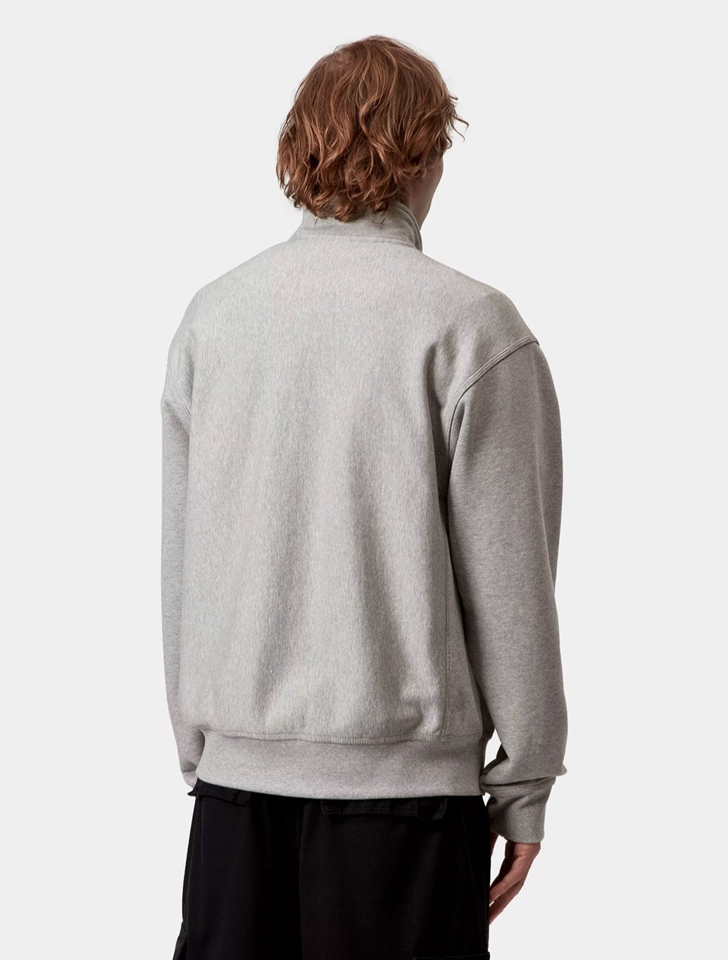 Carhartt WIP - Half Zip American Script Sweatshirt - Light Grey