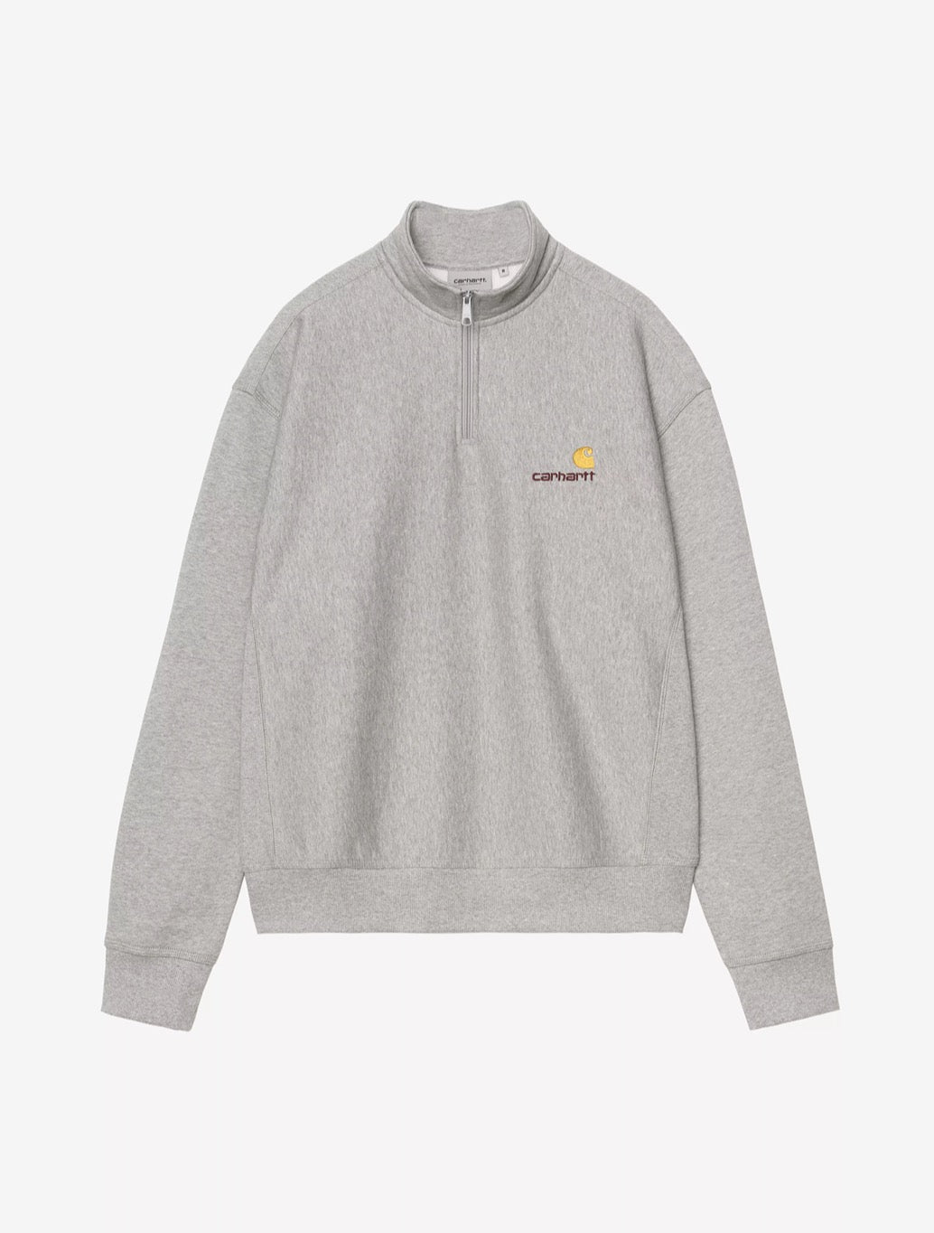 Carhartt WIP - Half Zip American Script Sweatshirt - Light Grey