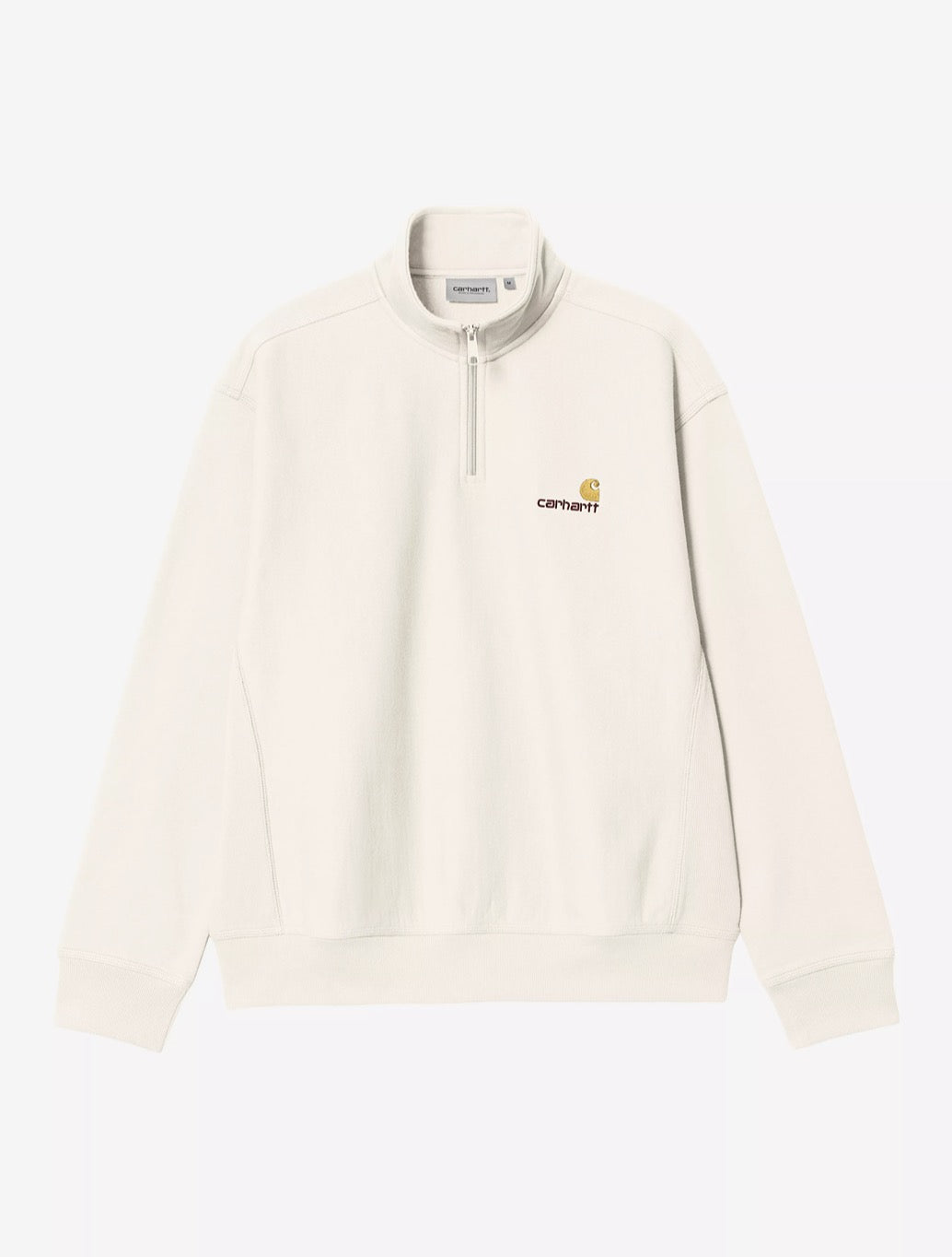 Carhartt WIP - Half Zip American Script Sweatshirt in Cream