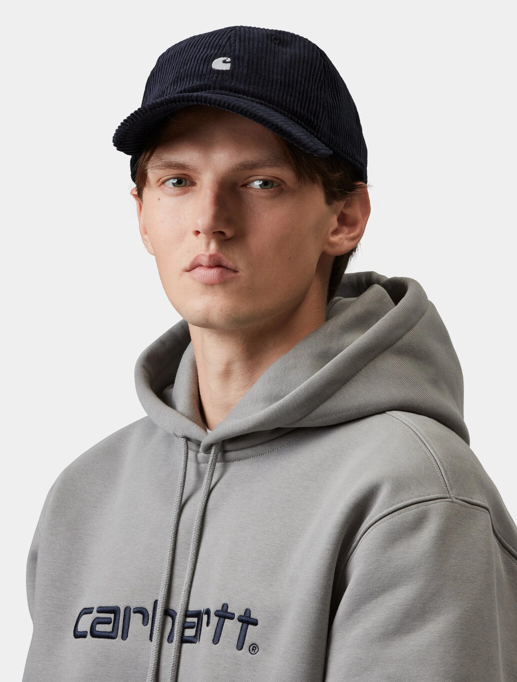 Carhartt WIP Harlem Cap in Dark Navy / White