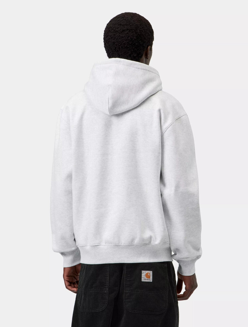 Carhartt WIP Hooded Carhartt Sweatshirt in Ash Heather / Graphite