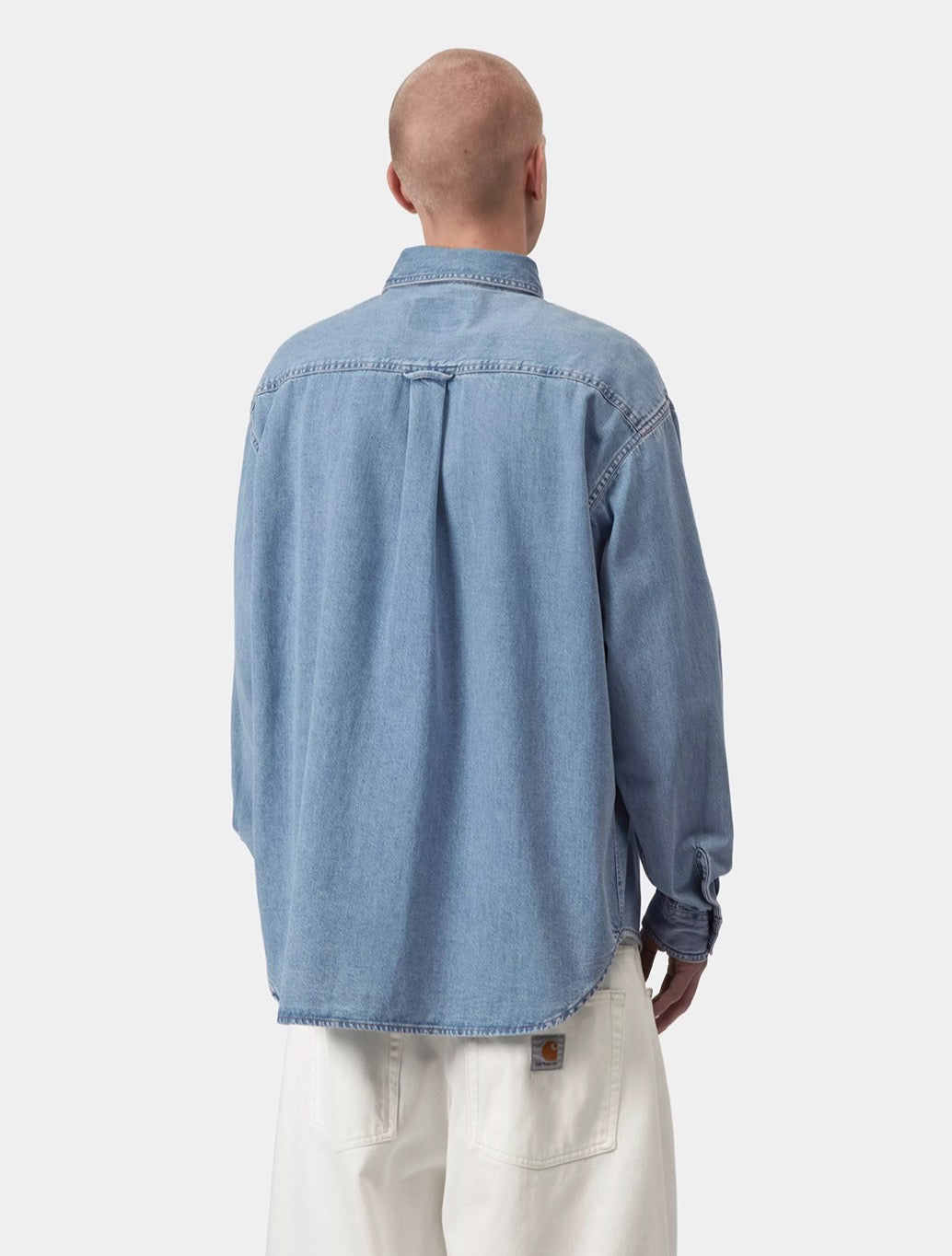 Carhartt WIP L/S Lucas Shirt in Denim Light Blue