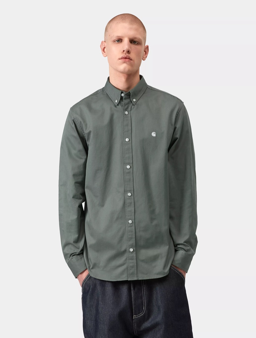Carhartt WIP L/S Madison Shirt in Light Khaki