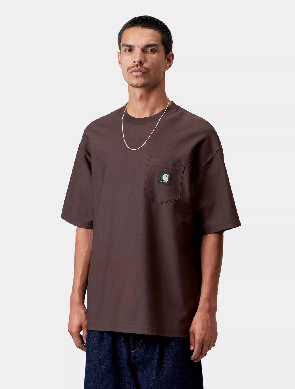 Carhartt WIP S/S OG Loose Pocket T-Shirt in Dark Brown