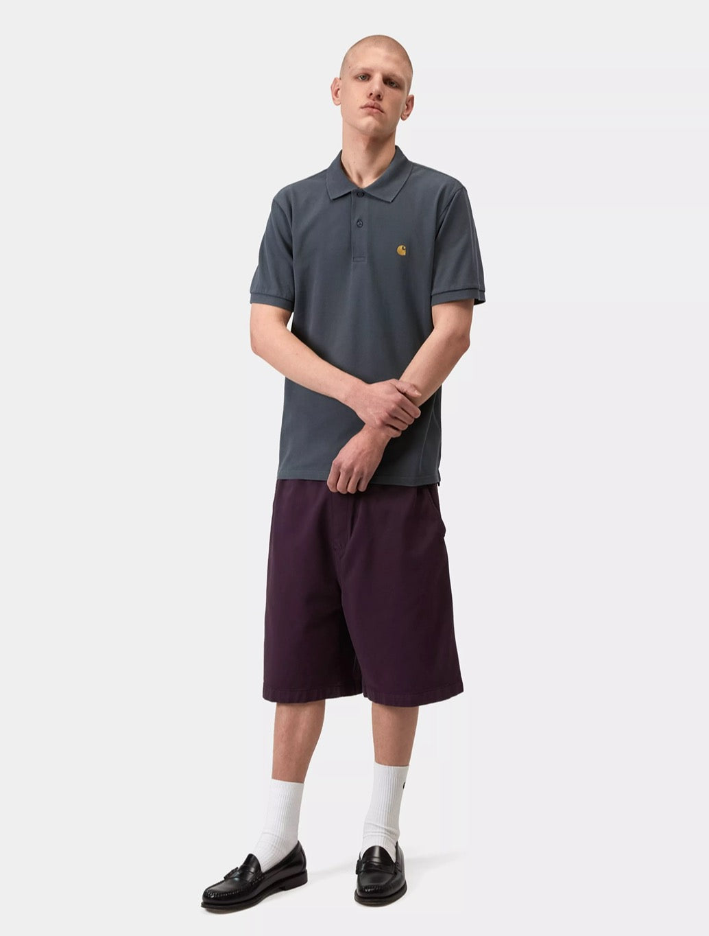 Carhartt WIP - S/S Chase Pique Polo - Petrol Blue