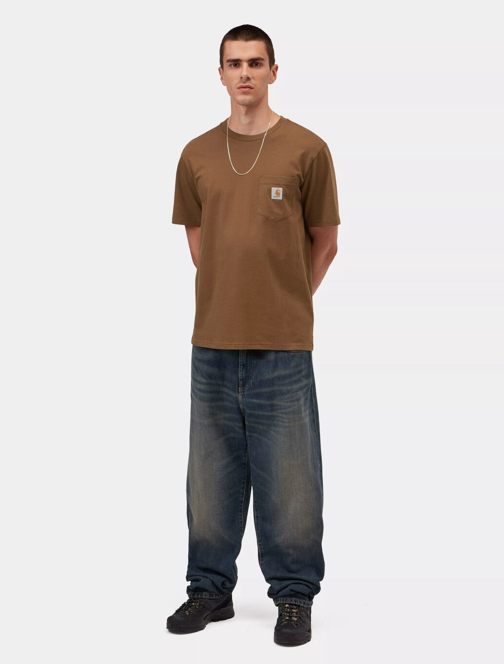 Carhartt WIP S/S Pocket T-Shirt in WIP H Brown