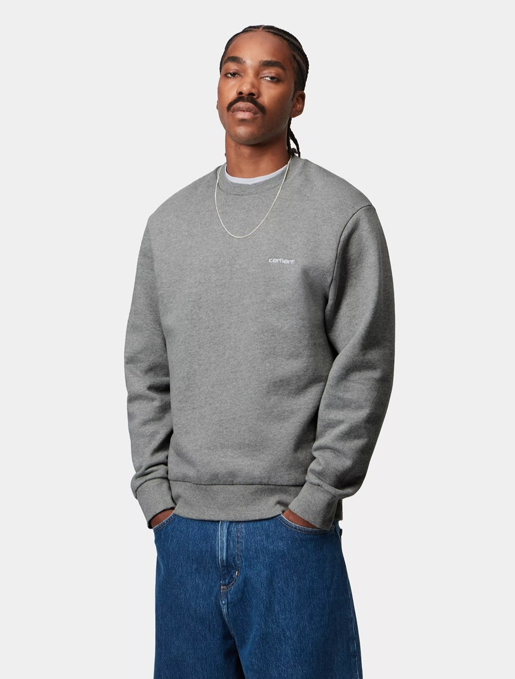 Carhartt WIP - Script Embroidery Sweatshirt - Grey