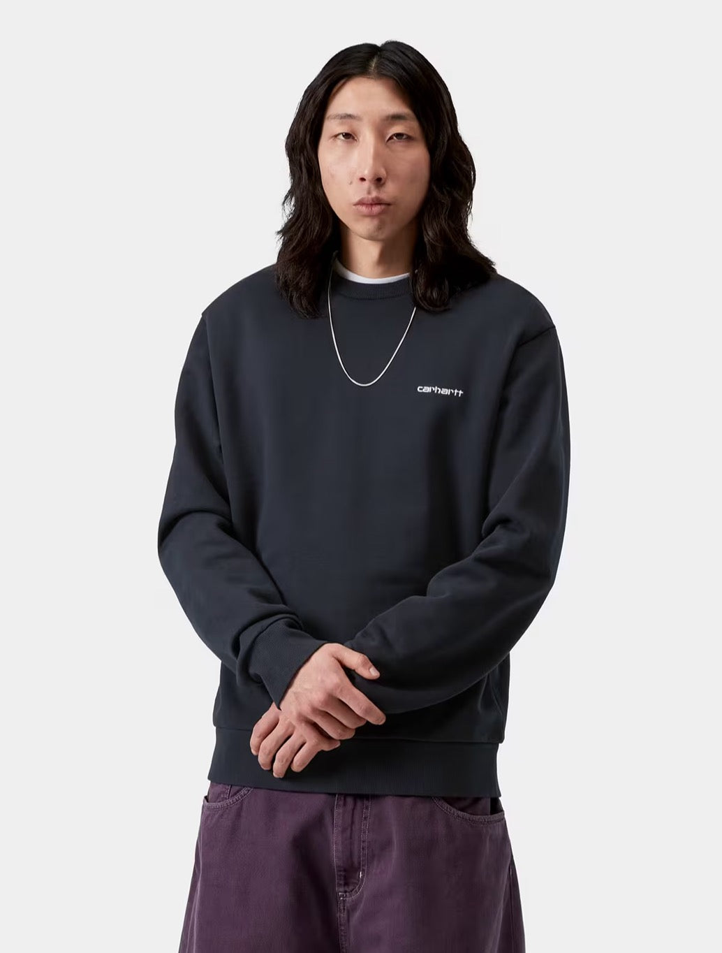 Carhartt WIP - Script Embroidery Sweatshirt - Navy