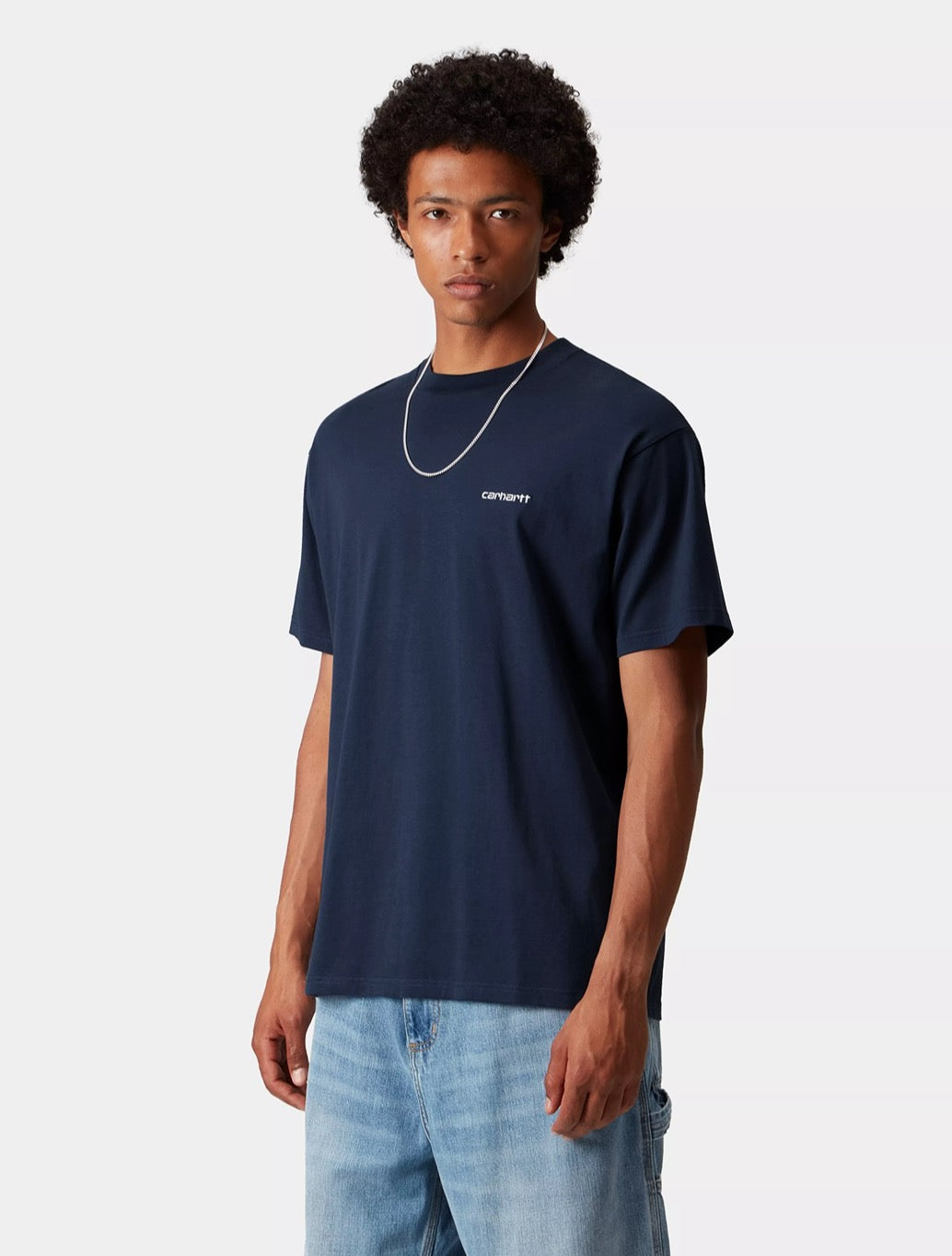 Carhartt WIP - S/S Script Embroidery T-Shirt - Navy