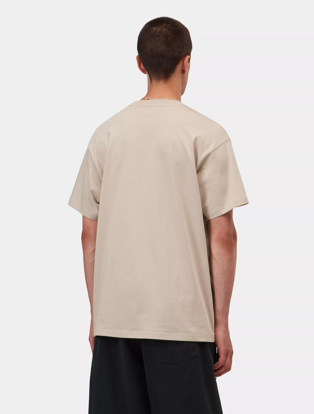 Carhartt WIP Script Embroidery T-Shirt in Beige