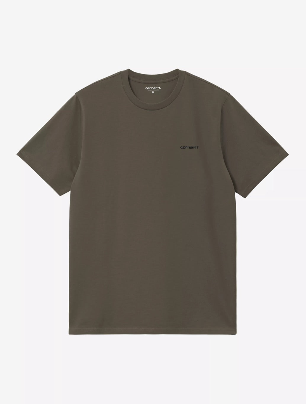 Carhartt WIP S/S Script Embroidery T-Shirt in Dark Green