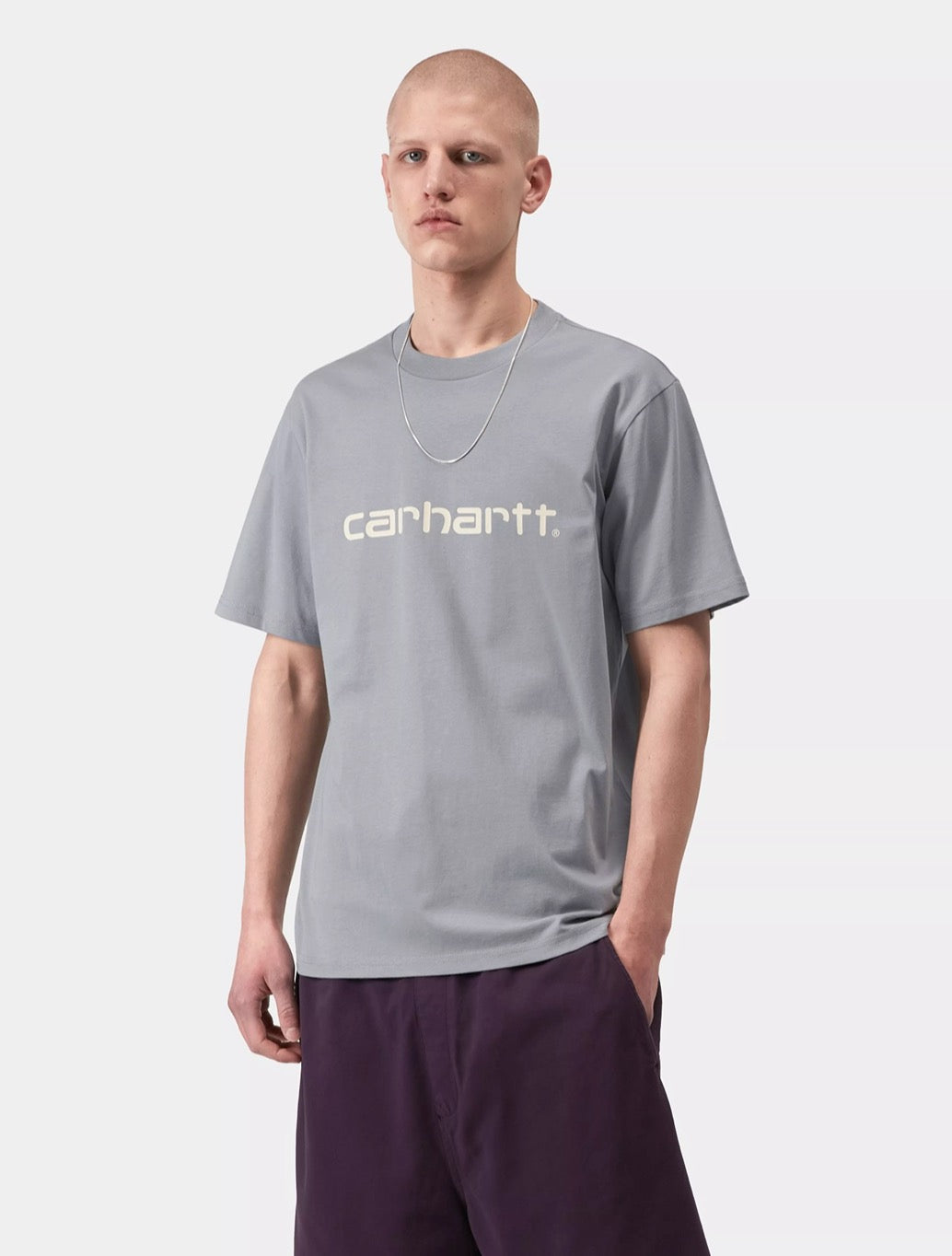 Carhartt WIP S/S Script T-Shirt - Denim Light Blue