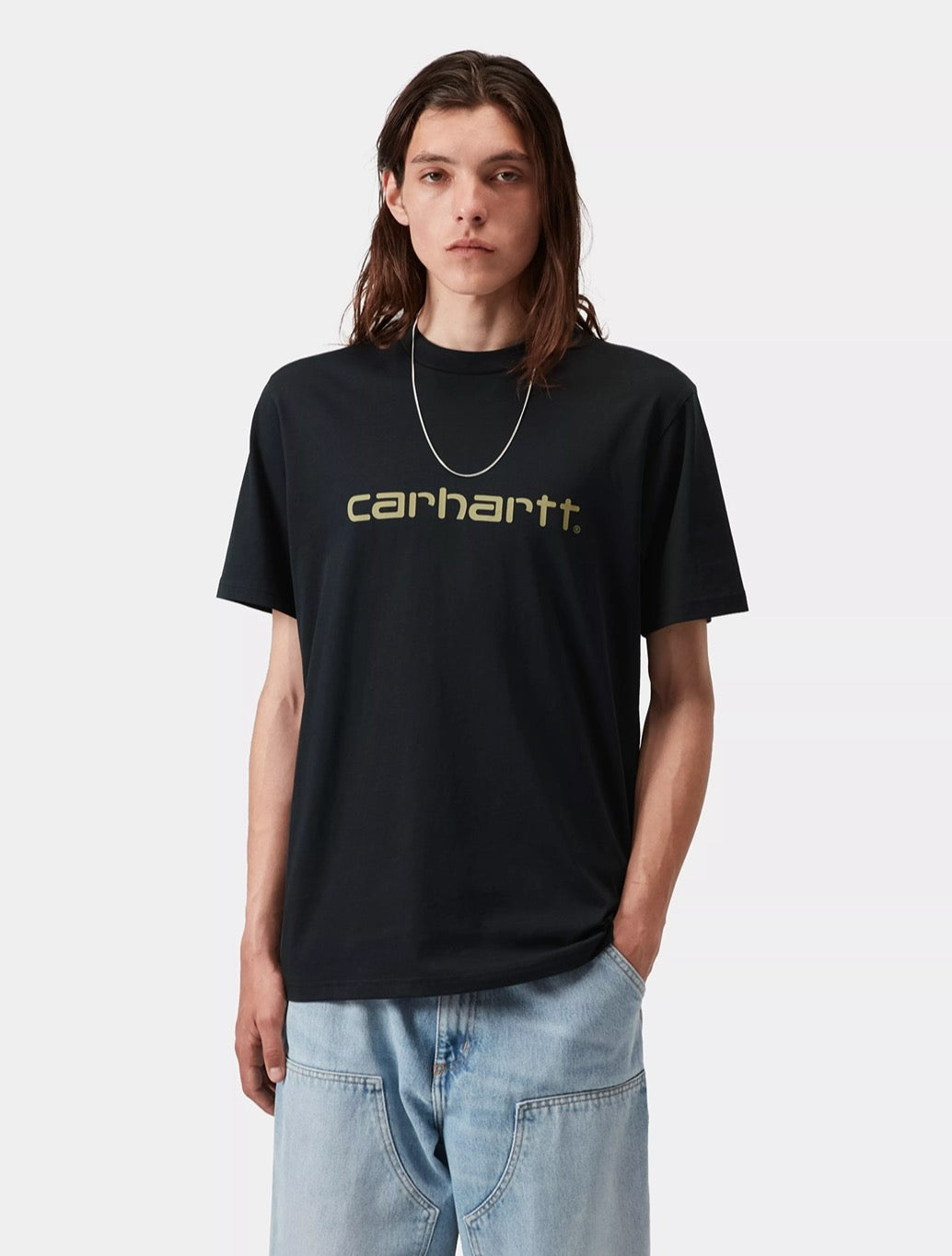 Carhartt WIP S/S Script T-Shirt - Navy