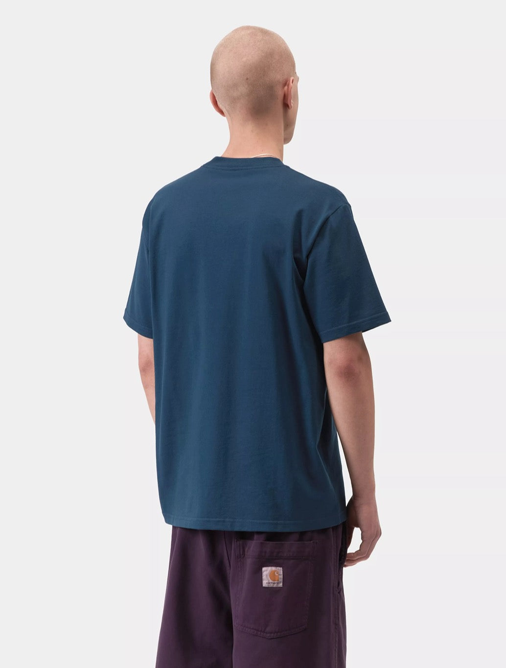 Carhartt WIP S/S University Script T-Shirt - Dark Blue