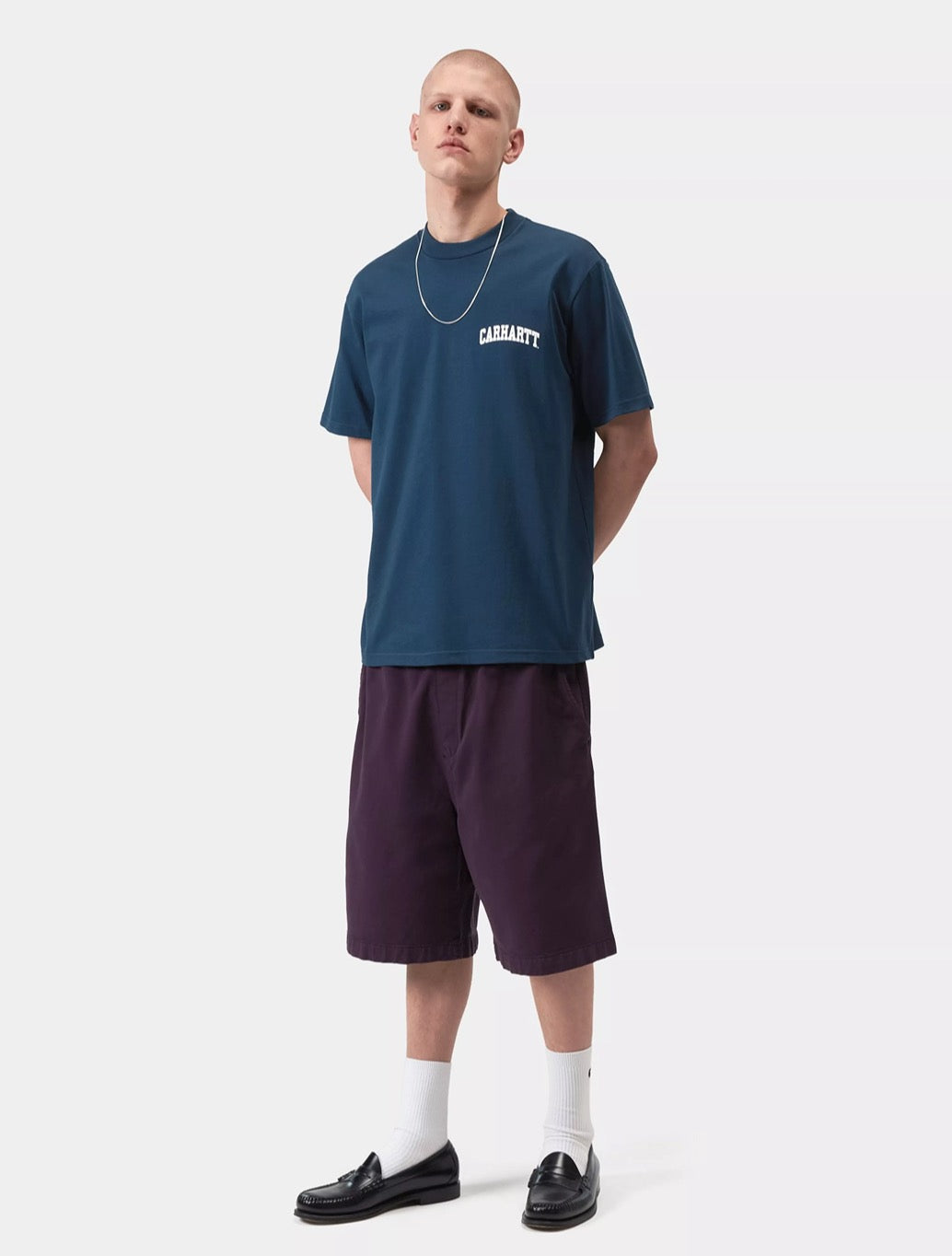 Carhartt WIP S/S University Script T-Shirt - Dark Blue