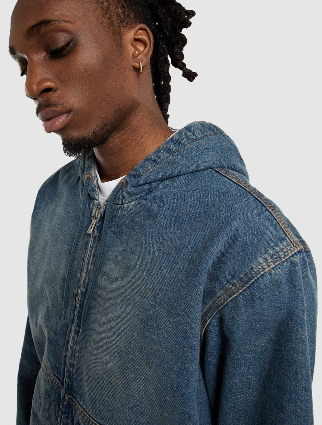 Dickies - Hilham Hooded Denim Jacket - Denim Dark
