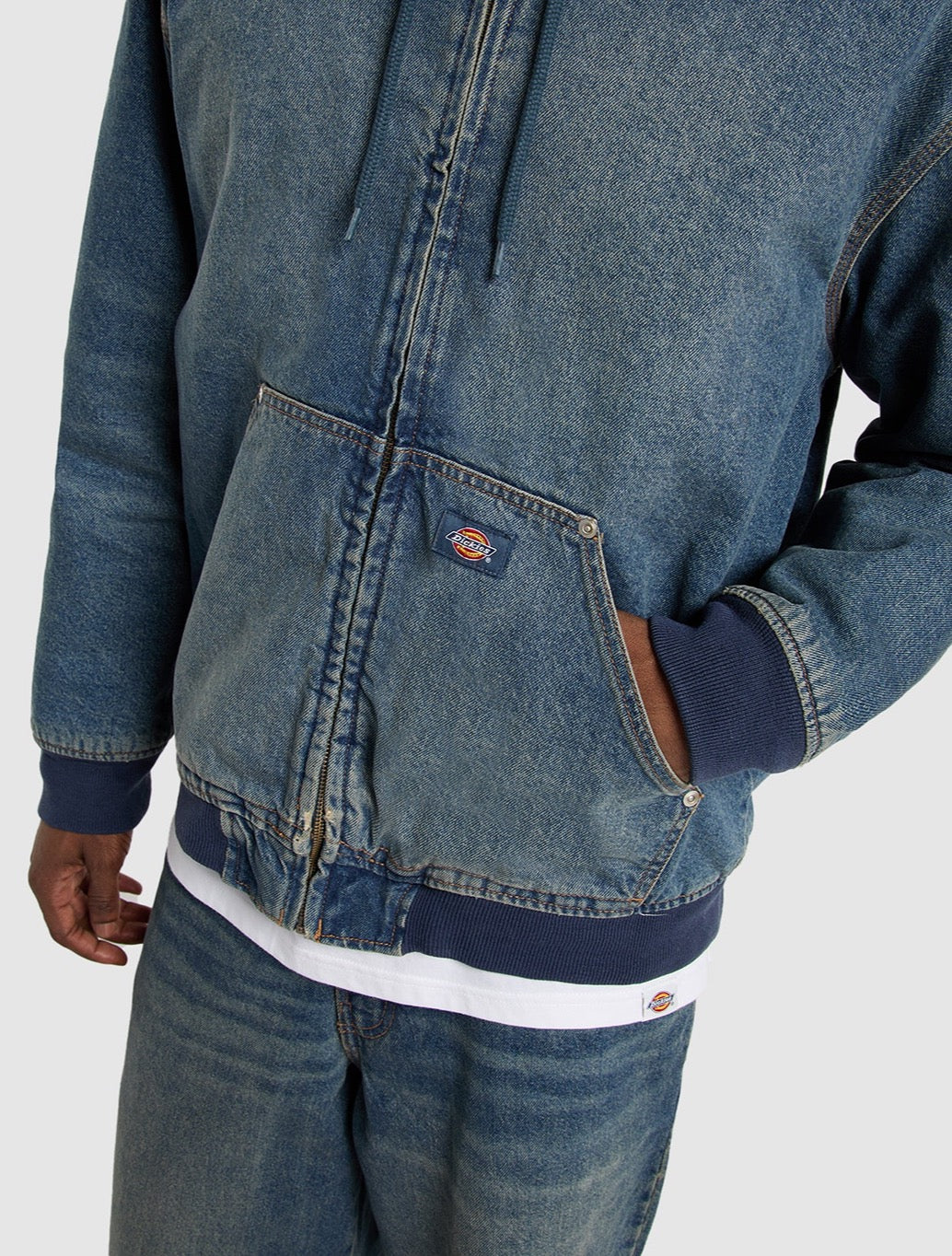 Dickies - Hilham Hooded Denim Jacket - Denim Dark