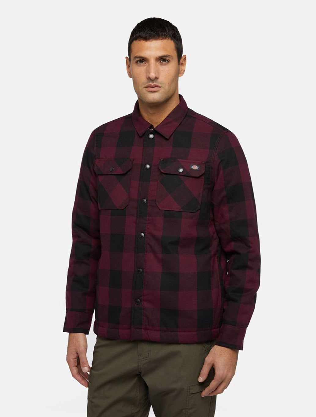 Dickies - Lined Sacramento Shirt - Burgundy Check