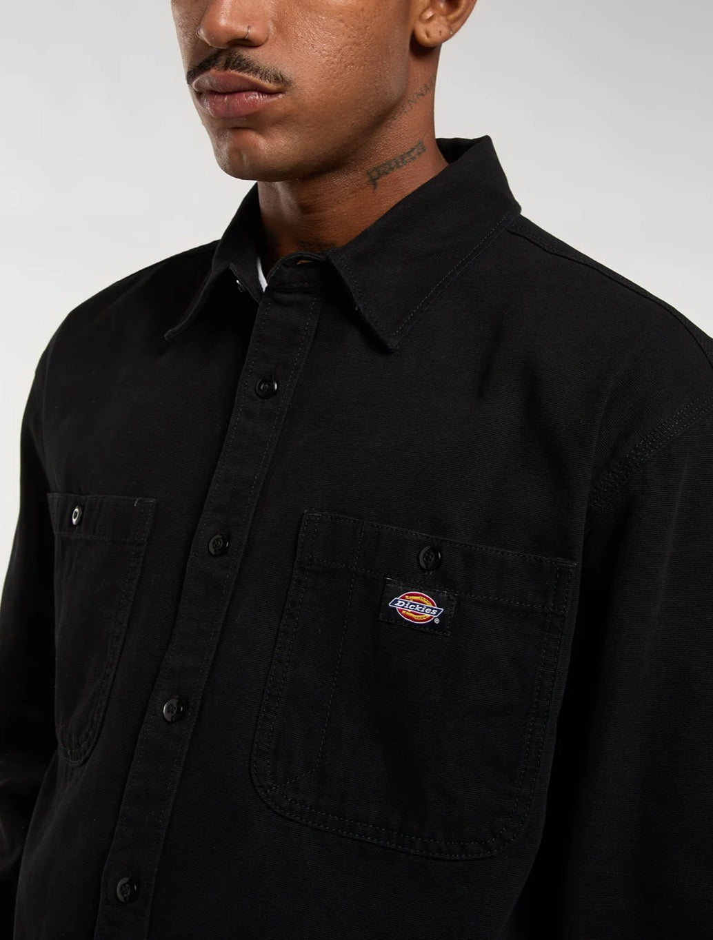 Dickies - Long Sleeve Canvas Shirt - Black