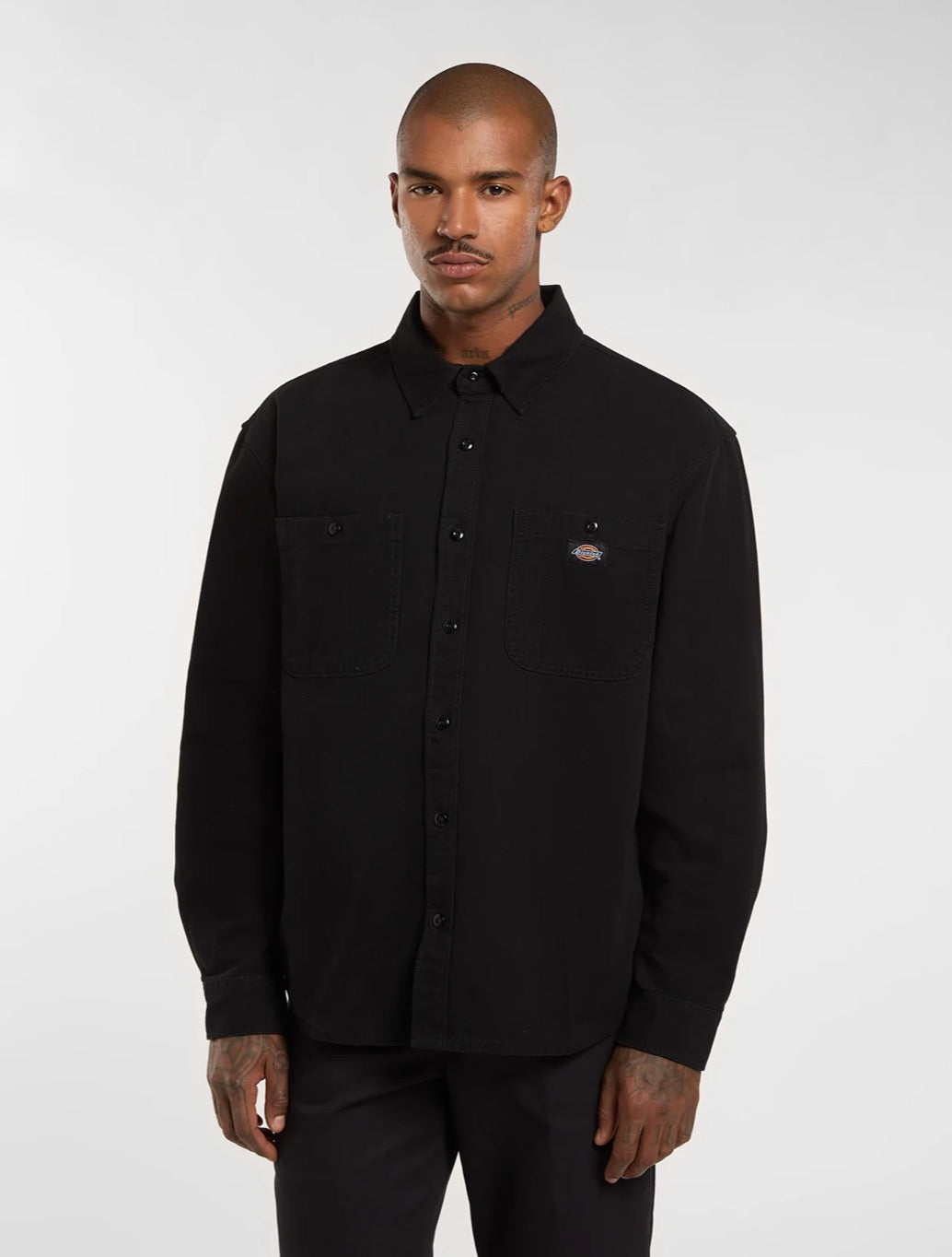 Dickies - Long Sleeve Canvas Shirt - Black