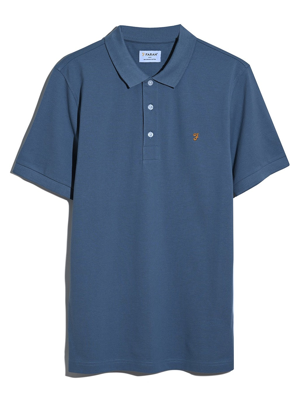 Farah - Blanes Slim Fit Organic Cotton Polo Shirt - Blue