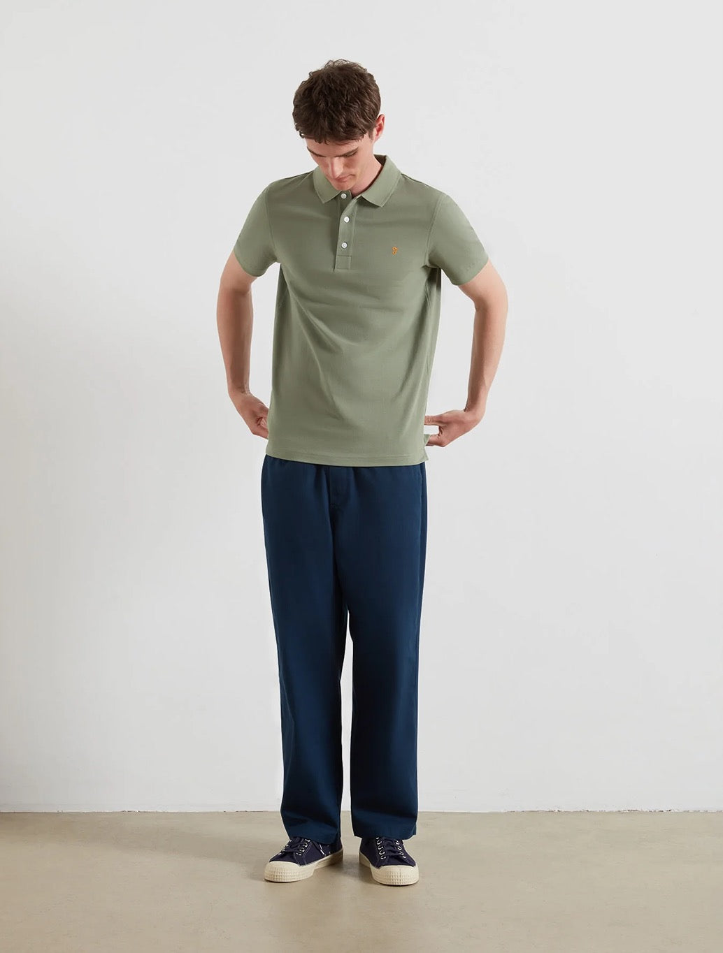 Farah - Blanes Slim Fit Organic Cotton Polo Shirt - Light Green