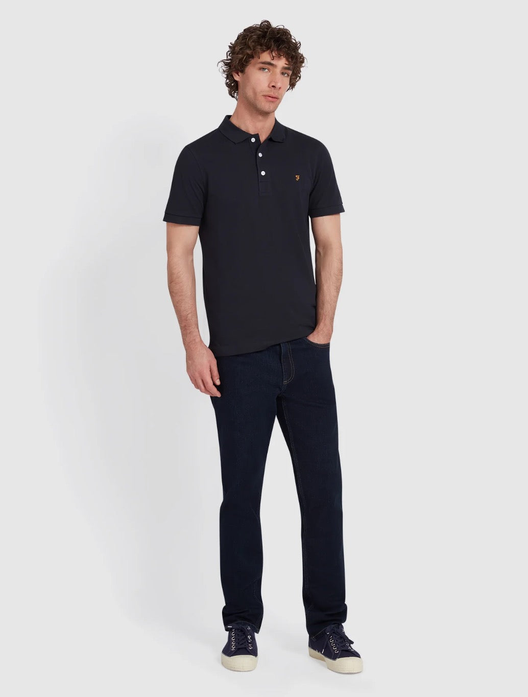 Farah - Blanes Slim Fit Organic Cotton Polo Shirt - Navy