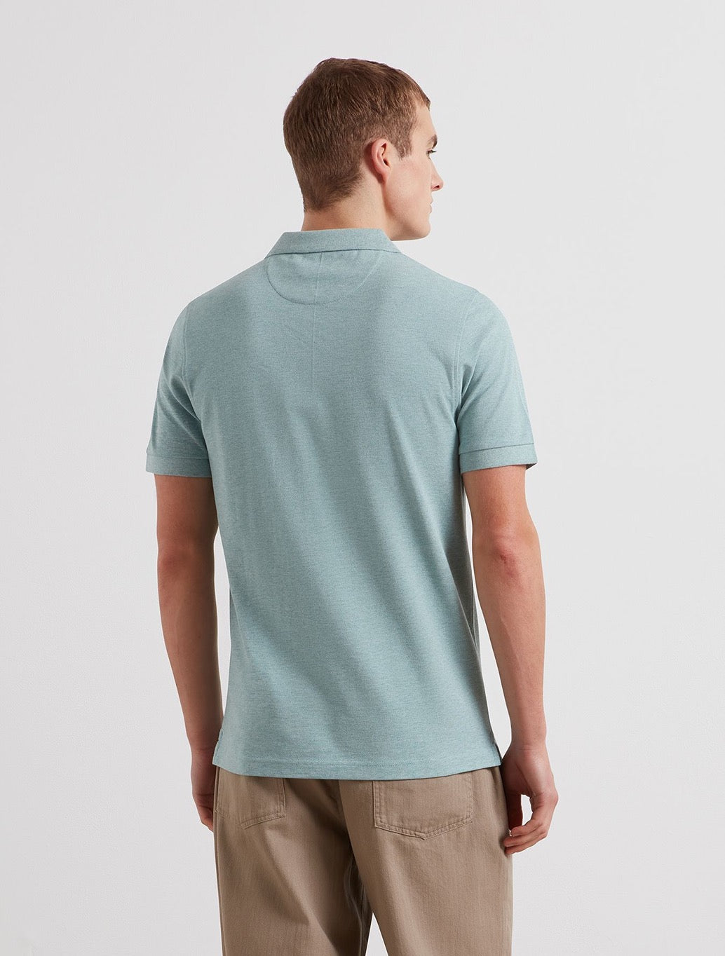 Farah Blanes Slim Fit Organic Cotton Polo Shirt - Mint Green