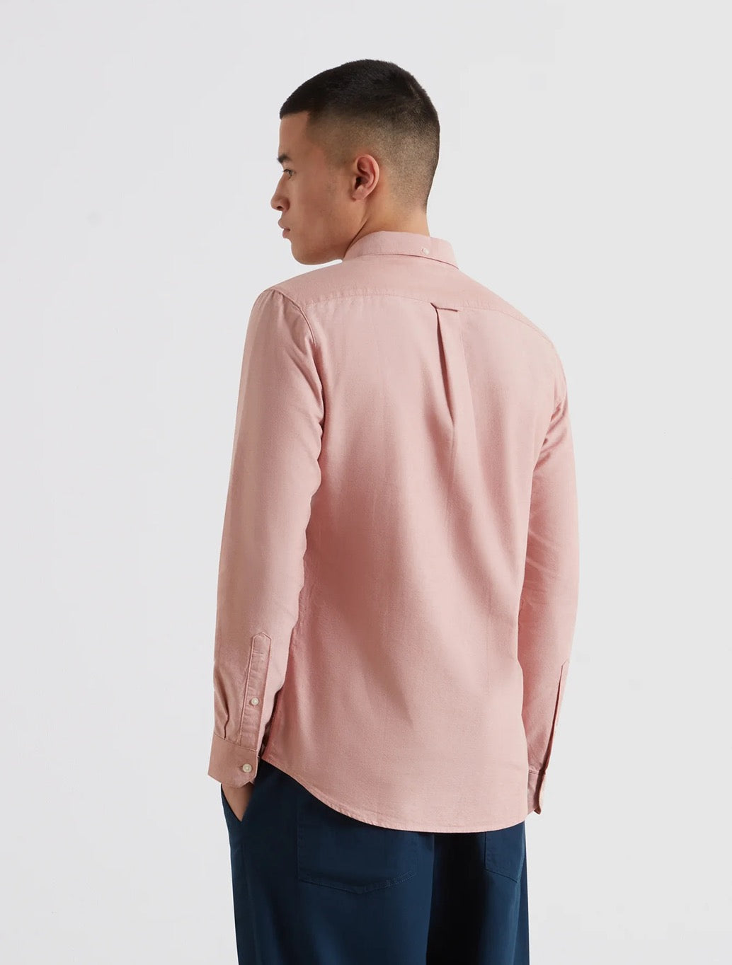 Farah Brewer Slim Fit Organic Cotton Oxford Shirt in Peach
