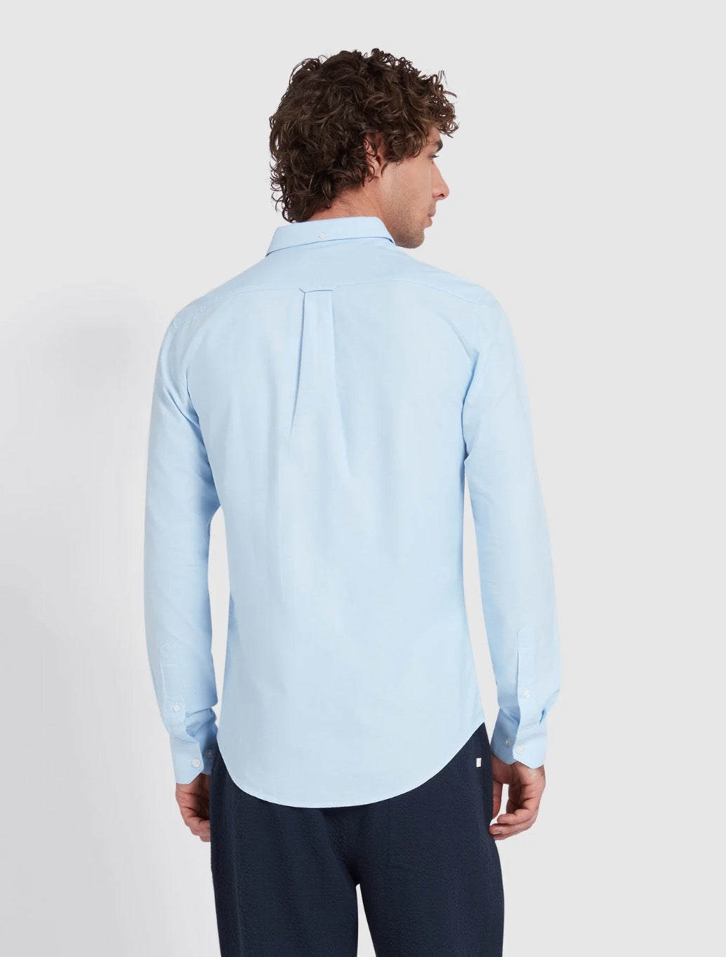 Farah - Brewer Slim Fit Organic Cotton Oxford Shirt - Light Blue