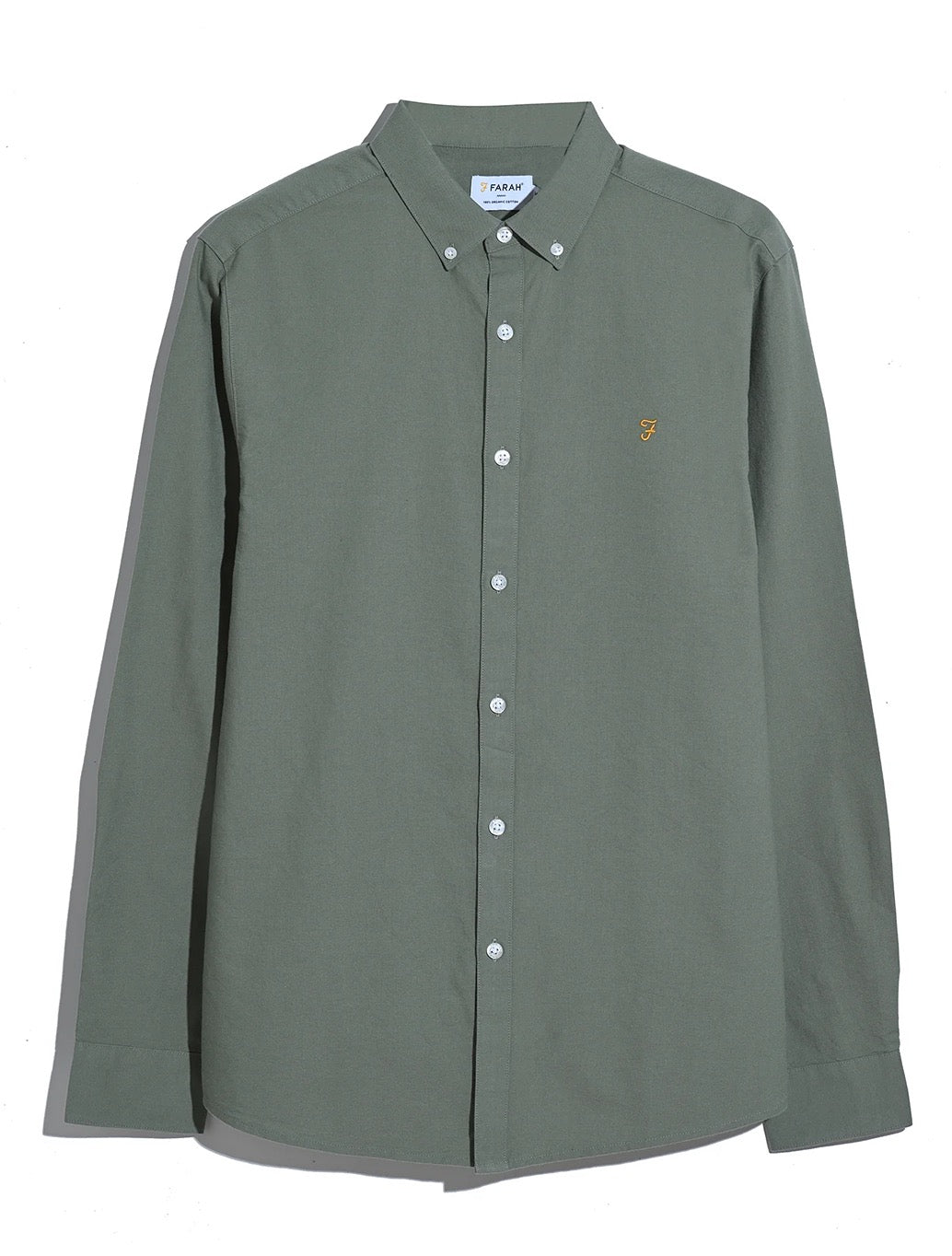 Farah - Brewer Slim Fit Organic Cotton Oxford Shirt - Light Green