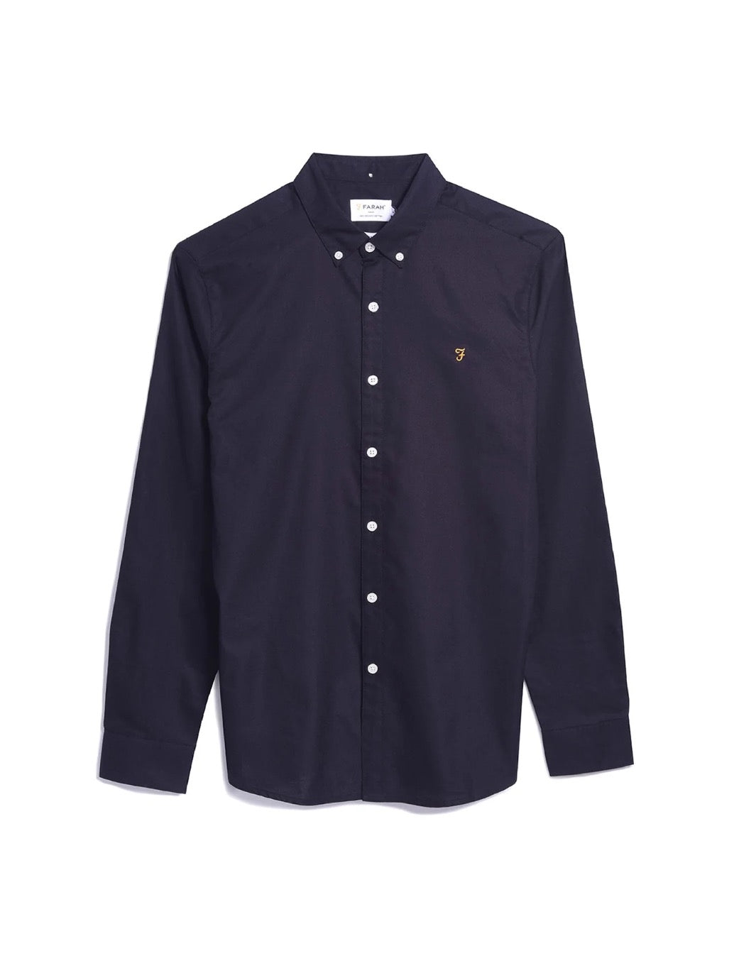 Farah - Brewer Slim Fit Organic Cotton Oxford Shirt - Navy